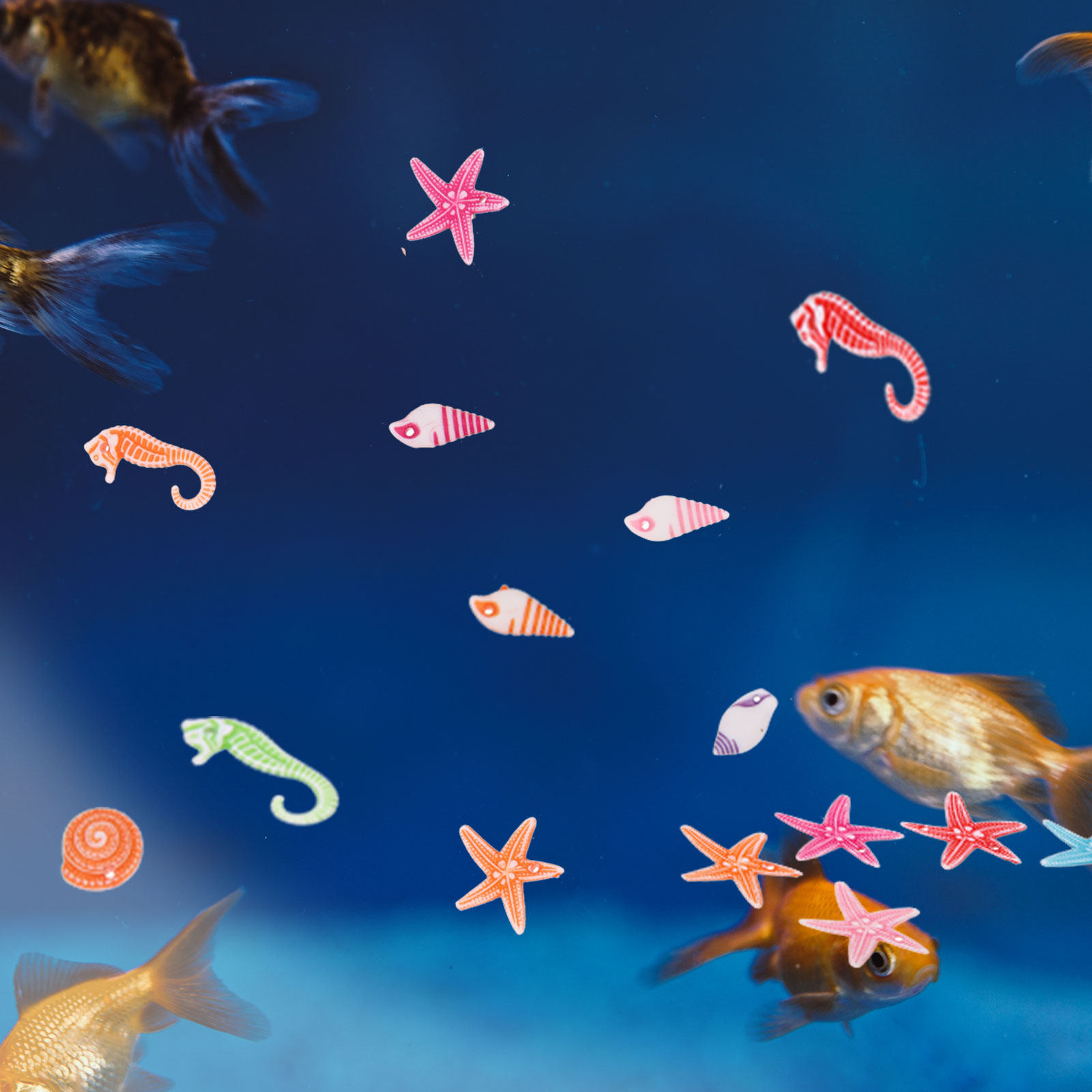 Marine Life Aquariums - 60Pcs Mini Sea Animal Resin Ornaments