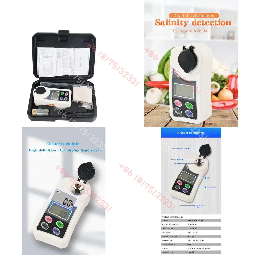 Refractometer Salinity - Digital Display Salinity Meter Digital Refractometer