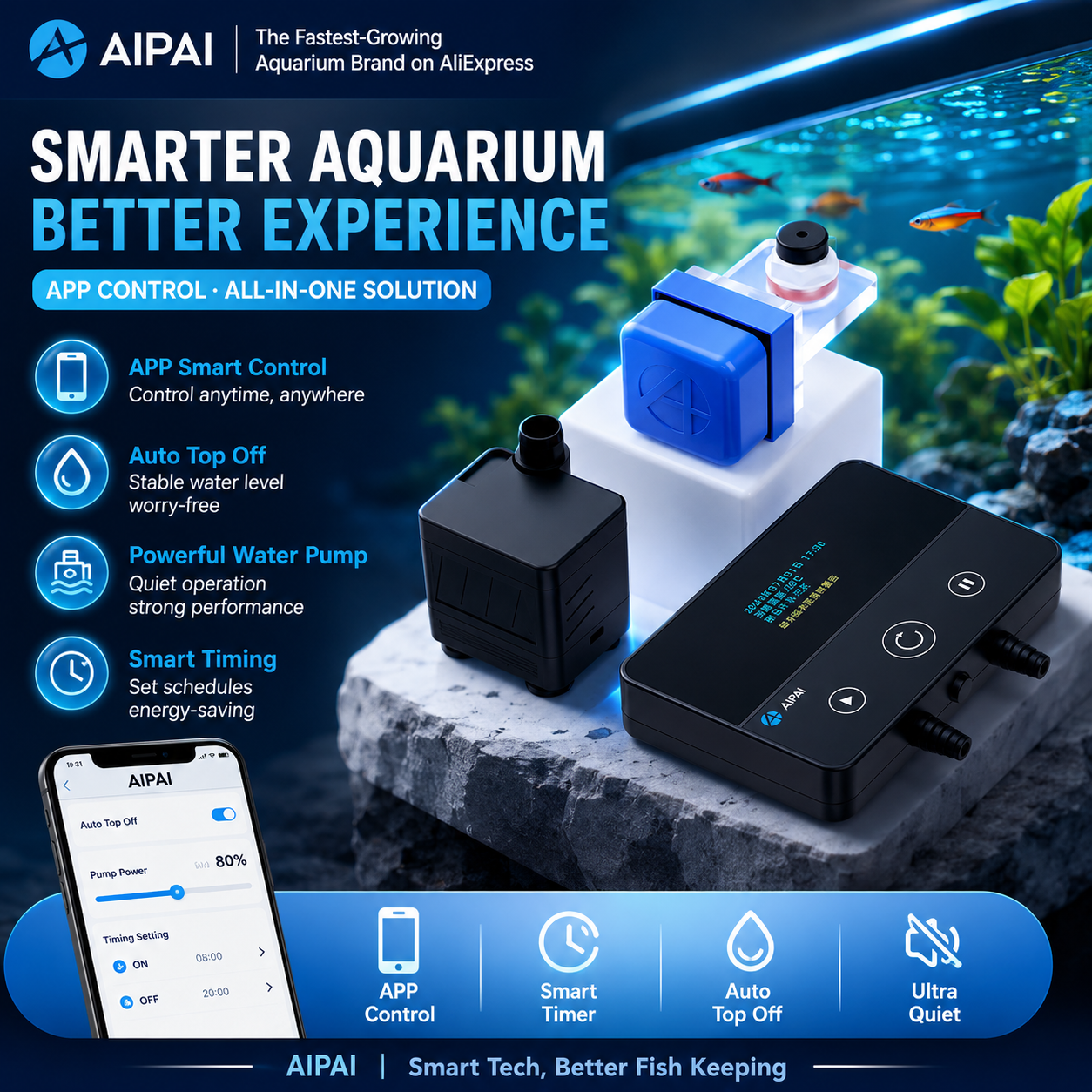 AIPAI Smart ATO System Auto To – обзор и цена Marine Aquarium Auto Top Up
