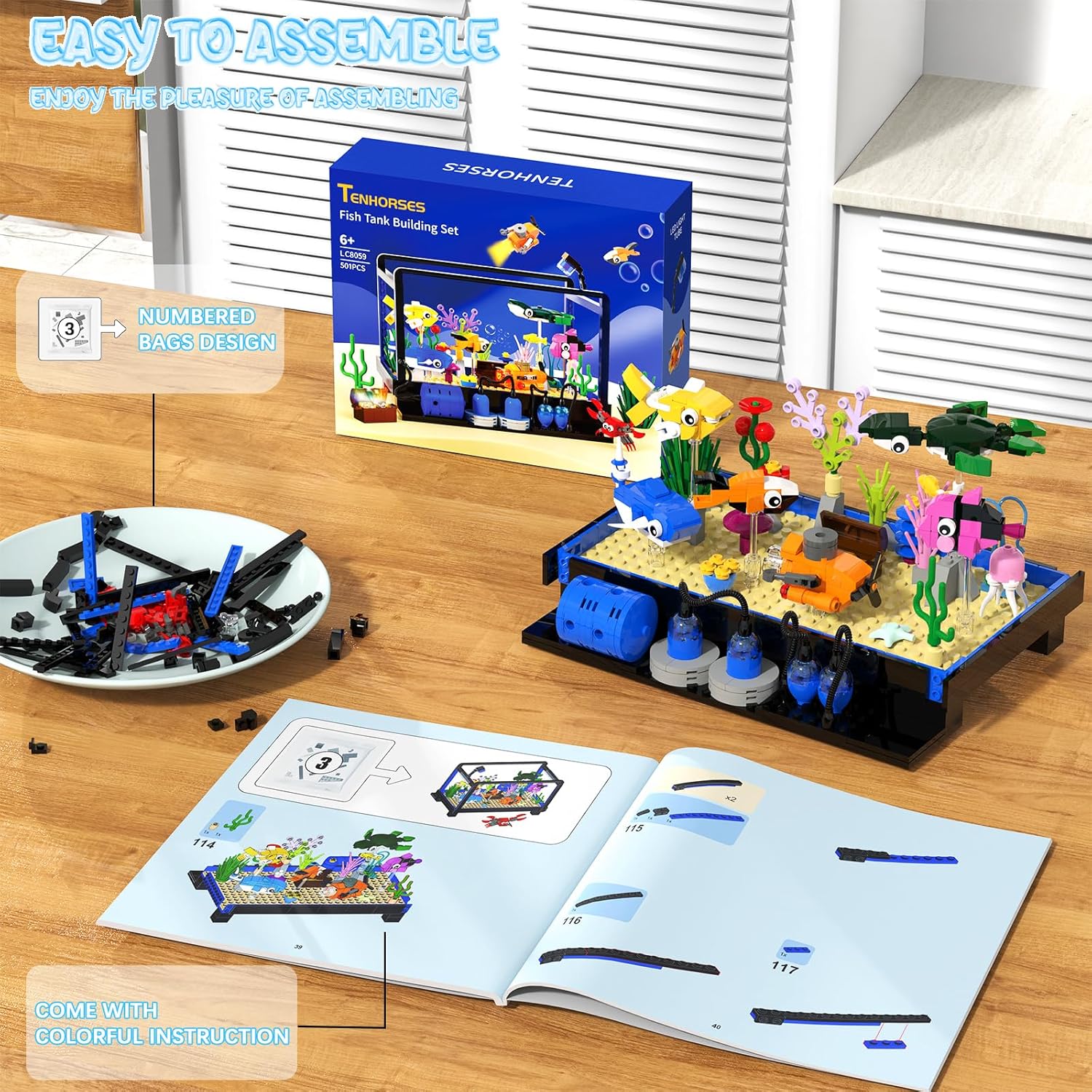 Fish Tank Building Block Set,  – обзор и цена Marine Life Aquariums