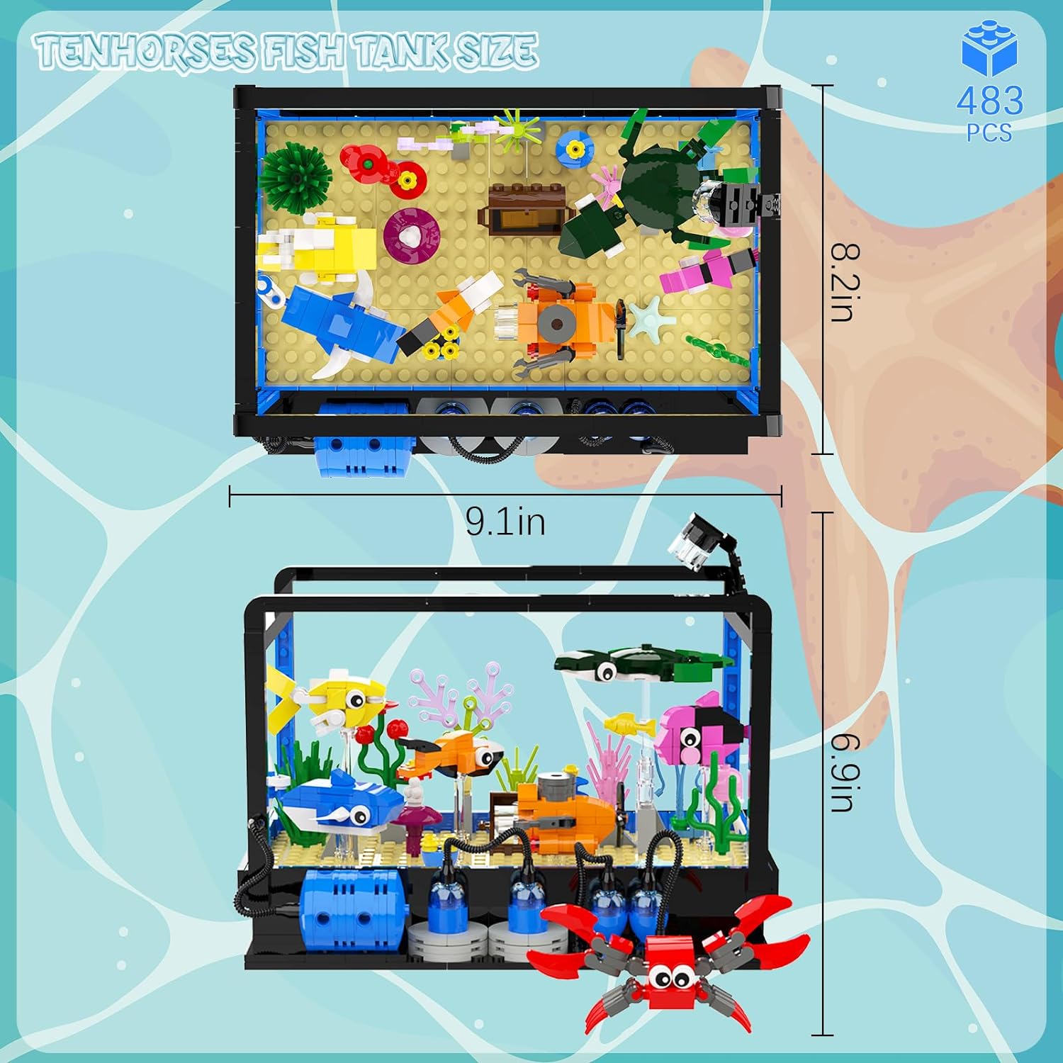 Fish Tank Building Block Set,  – обзор и цена Marine Life Aquariums
