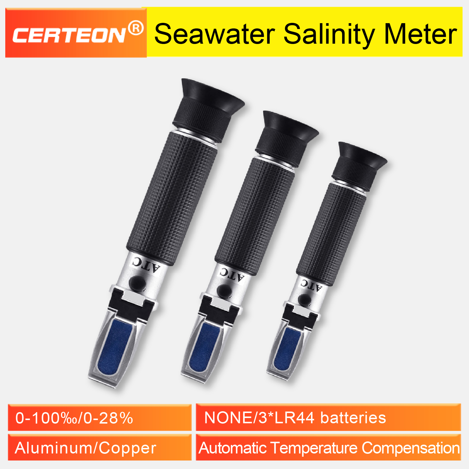ATC Digital Salinity 0-28% 0-1 – обзор и цена Refractometer Salinity