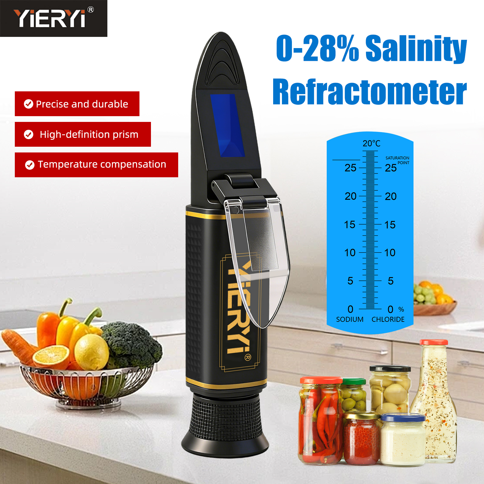 Yieryi 0-28% Salinity Refracto – обзор и цена Refractometer Salinity