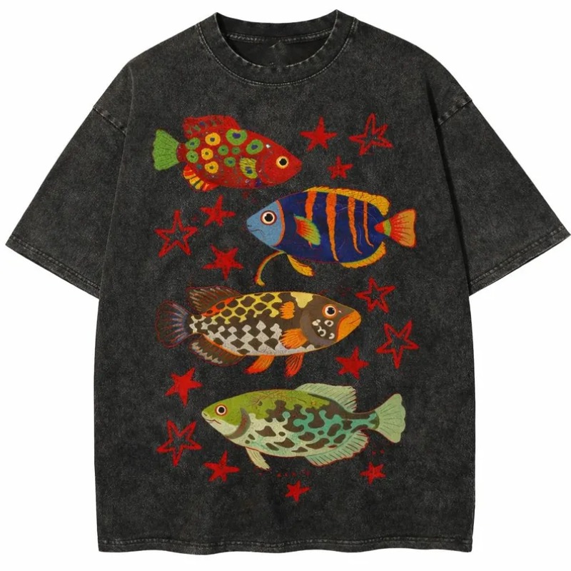 Vintage Washed Tropical Fish P – обзор и цена Marine Life Aquariums